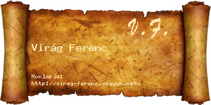 Virág Ferenc névjegykártya