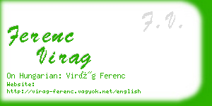 ferenc virag business card